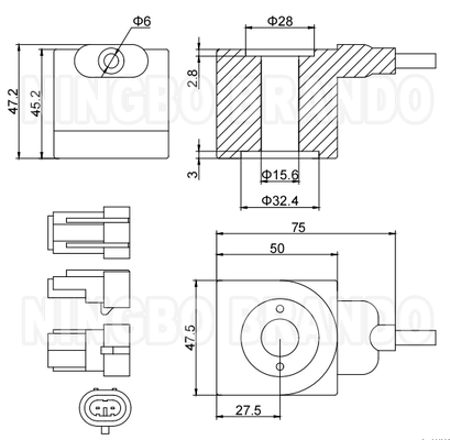 24VDC-Solenoidspirale für Bus-Lkw-Druckregler METATRON
