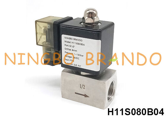 160 bar 1/2'' Hochdruck-Magnetventil 220V 110V 24V 12V 16 MPa