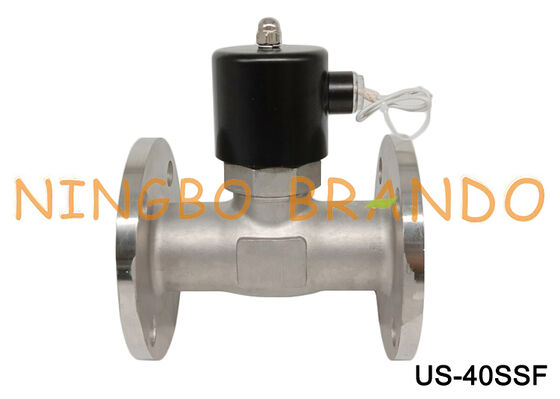 DN40 Flansch-Edelstahl-Magnetventil 0,5–15 bar, 2/2-Wege, NC, 1,5 Zoll, 24 V, 220 V