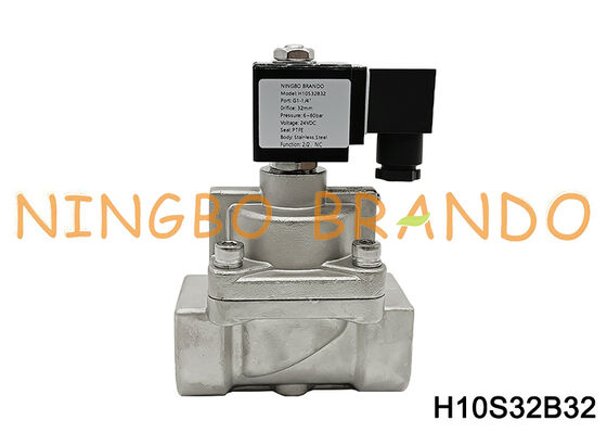 DN32 1-1/4'' 6 to 80 bar High Pressure Stainless Steel Solenoid Valve 24V 220V