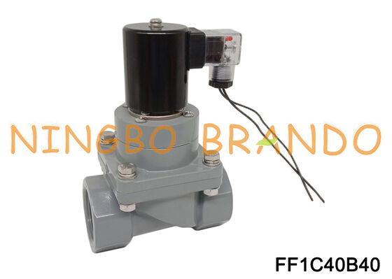 1-1/2'' CPVC Anti-Corrosive Solenoid Valve DN40 Chemical Valve FF1C40B40