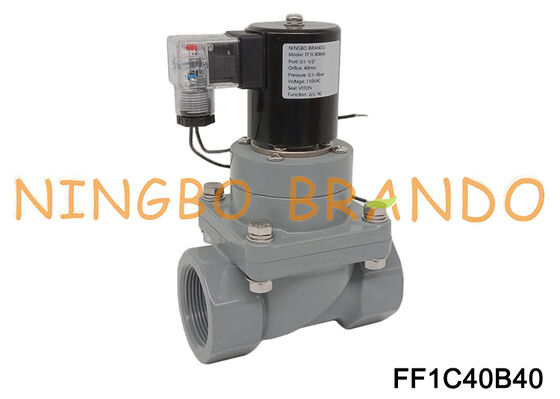 1-1/2'' CPVC Anti-Corrosive Solenoid Valve DN40 Chemical Valve FF1C40B40