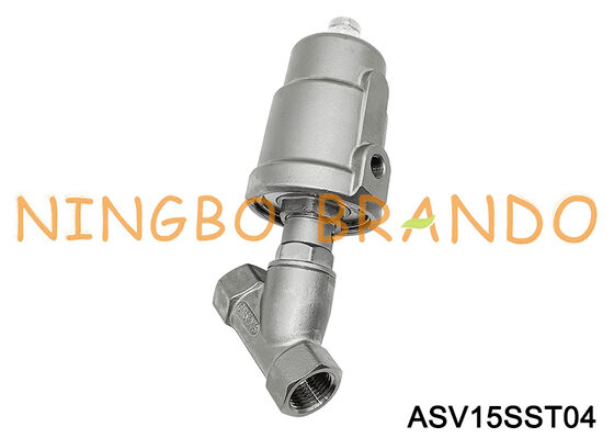 1/2'' Pneumatic Angle Seat Valve DN15 Stainless Steel NC Process Valve