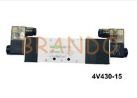 Silberne Farbanschlussleitungs- oder -verbindungsstückart 5/3 Weisen-pneumatisches Luftregulierungs-Steuerventil 4V430-15