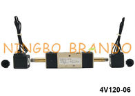 AirTAC-Art 5/2 Weise 1/8&quot; doppelte Spulen-pneumatisches Magnetventil 24VDC 220VAC 4V120-06 mit freien Anschlussleitungen