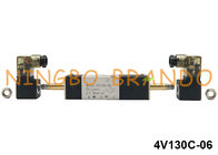 AirTAC-Art 5/3 Weise BSPT 1/8&quot; pneumatisches Magnetventil 24VDC 220VAC 4V130C-06