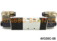1/4&quot; 5 Magnetventil der Weisen-3 pneumatisches der Positions-4V330C-08 für pneumatischen Auslöser DC24V AC220V AC110V