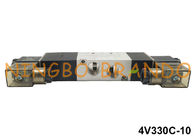 3/8&quot; 5/3 Art 24V 12V des Weisen-pneumatische Magnetventil-4V330C-10 Airtac