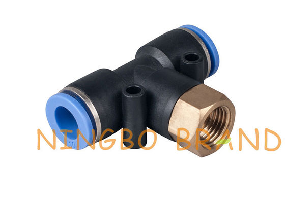 Weiblicher Abzweigmuffe-Stoß, zum von pneumatischen Schlauch-Installationen anzuschließen 1/4&quot; 8mm