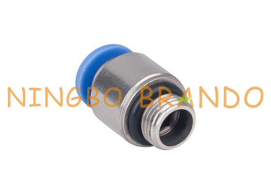 Runder männlicher gerader Stoß, zum von pneumatischen Schlauch-Installationen anzuschließen 1/4&quot; 8mm