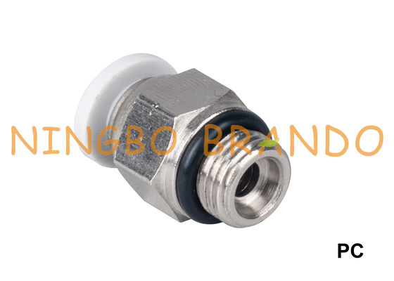 PC männliche gerade Einebnungs-pneumatische Schlauch-Installationen 1/8&quot; 1/4&quot; 3/8&quot; 1/2“