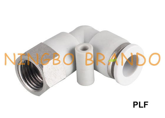 Weibliches Ellbogen-Eindrückung PLF pneumatische Schlauch-Installationen 1/8&quot; 1/4&quot; 3/8&quot; 1/2“