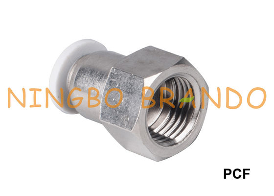 Weiblicher gerader Stoß PCF passte pneumatische Schlauch-Installationen 1/8&quot; 1/4&quot; 3/8&quot; 1/2“