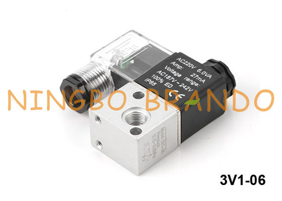 3V1-06 Airtac Art pneumatische Weise DC24V des Magnetventil-3/2