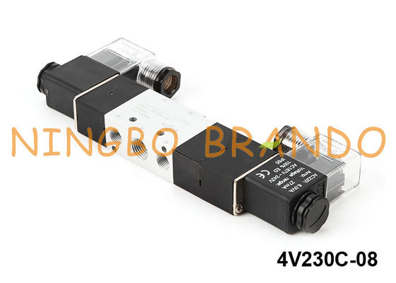 4V230C-08 Airtac Art 5/3 Weisen-pneumatisches Magnetventil 24V 220V
