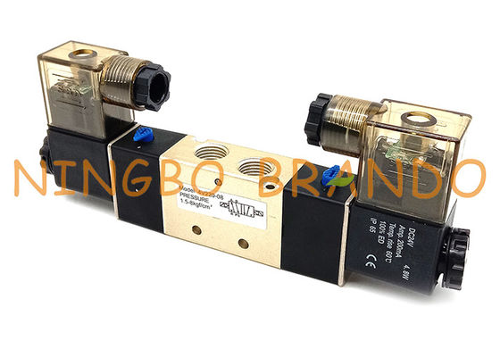 4V220-08 1/4&quot; Weisen-pneumatisches Luftventil des Zoll-doppelte Solenoid-5/2