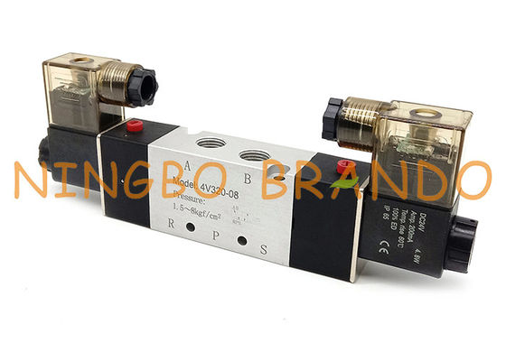 4V320-08 1/4&quot; Weisen-pneumatisches Magnetventil der Zoll-doppelte Spulen-5/2