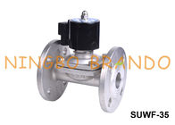 SUWF-35 1 1/4&quot; angeflanschtes Edelstahl-Wasser-Magnetventil 24V 220V