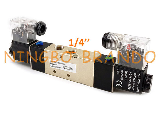 4V230C-08 1/4&quot; doppelte Weisen-geschlossene Mitte-elektropneumatisches Ventil des Solenoid-5/3