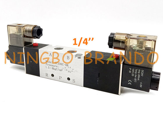 4V330C-08 1/4&quot; geschlossene Positions-pneumatisches Magnetventil der Mitte-5 der Weisen-3