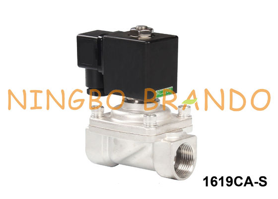 3/4" Dampf-und des Heißwasser-SS304 Magnetventil 24VDC 220VAC