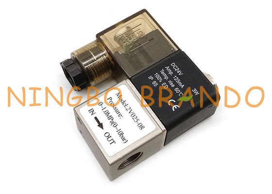 2V025-08 2 Hafen 1/4&quot; der Positions-2 elektropneumatisches Ventil NC DIN43650A
