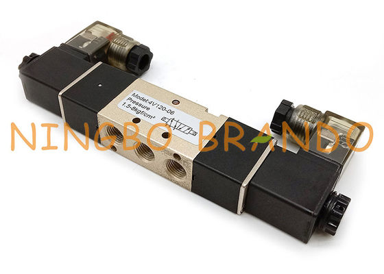 AIRTAC-Art 4V120-06 5/2 Weise 1/8&quot; doppeltes Solenoid-elektropneumatisches Ventil
