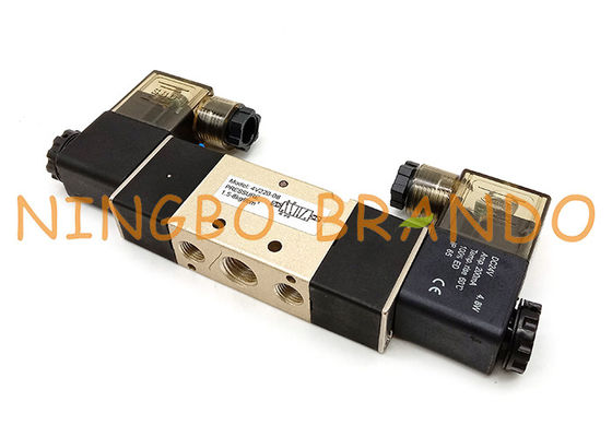 Airtac-Art 4V220-08 1/4&quot; doppelte Spulen-pneumatisches Magnetventil