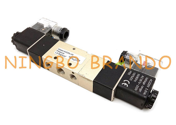 Airtac-Art 4V230C-08 1/4&quot; 5/3 Weisen-geschlossene Mitte-elektropneumatisches Ventil