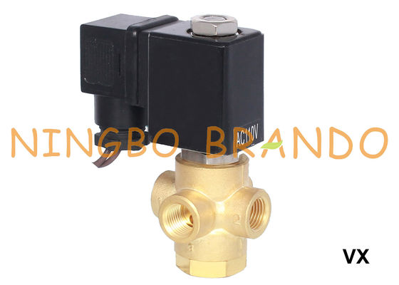 1/8&quot; 1/4&quot; 3 Möglichkeits-Messingmagnetventil normalerweise offenes 12V 24V 110V 220V
