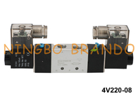 4V220-08 Airtac Art pneumatische doppelte Weise 24V 220V des Magnetventil-5/2
