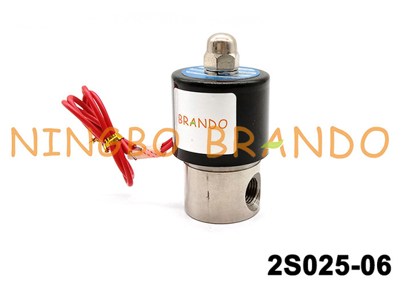 2S025-06 SUS-6 1/8&quot; Wasser-elektrisches Edelstahl-Magnetventil