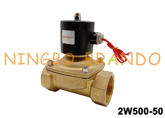 2W500-50 schloss normalerweise Messingmagnetventil Wechselstrom 220V 2 Zoll