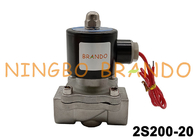 Wasser-Magnetventil NC 24VDC 220VAC des Edelstahl-2S200-20 3/4