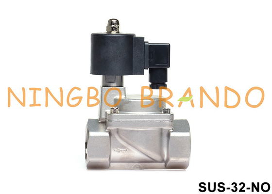 1-1/4“ 2 der Weisen-normale offene SS 304 Dichtung 24V 220V des Magnetventil-PTFE