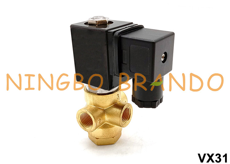 3/2 Möglichkeit 1/8&quot; 1/4&quot; Messingmagnetventil unmittelbares 24V 220V VX31