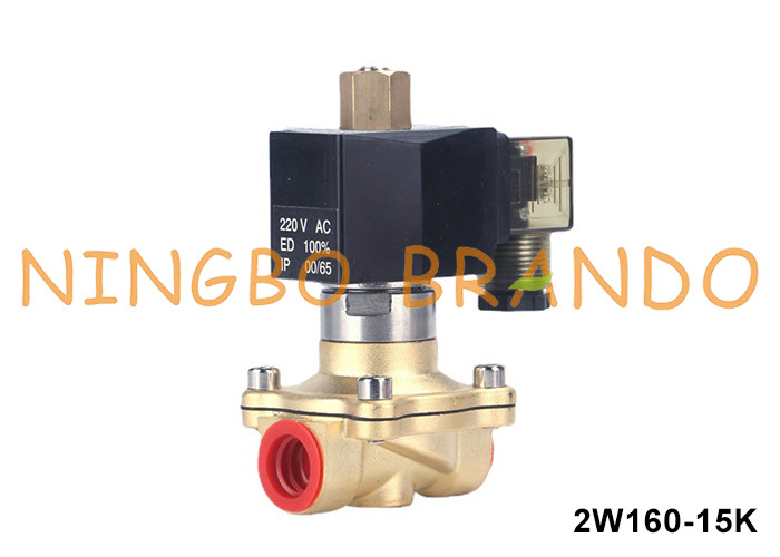1/2' Normal geöffnetes Messingsolenoidventil für Wasser Luft Gas Flüssigkeit 24VDC 220VAC