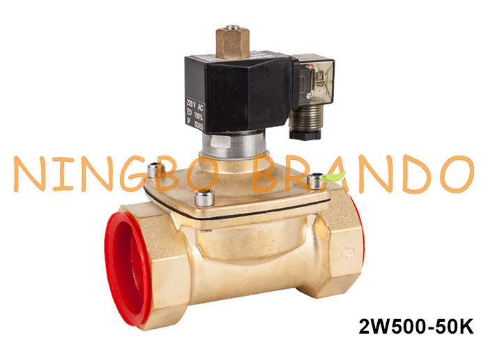2'' 2Way Normal geöffnetes Messingwasser-Solenoidventil 220VAC 110VAC 24VDC 12VDC