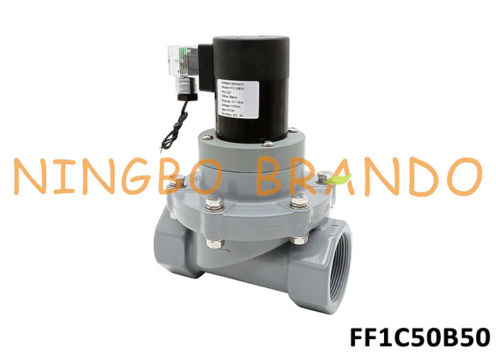 2'' CPVC Antikorrosive Solenoidventil für Chemikalien Säure Alkali 24V 220V