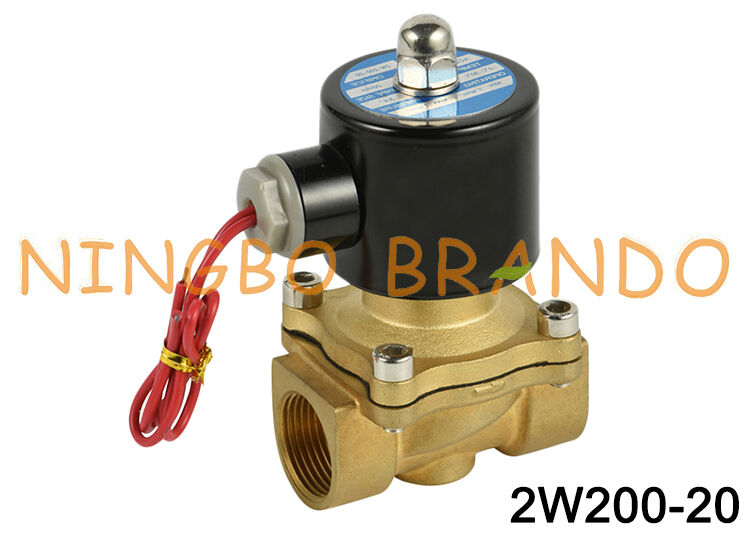 2W200-20 3/4' Messing-Solenoidventil 2/2 Weg Normal geschlossen 24V 110V 220V