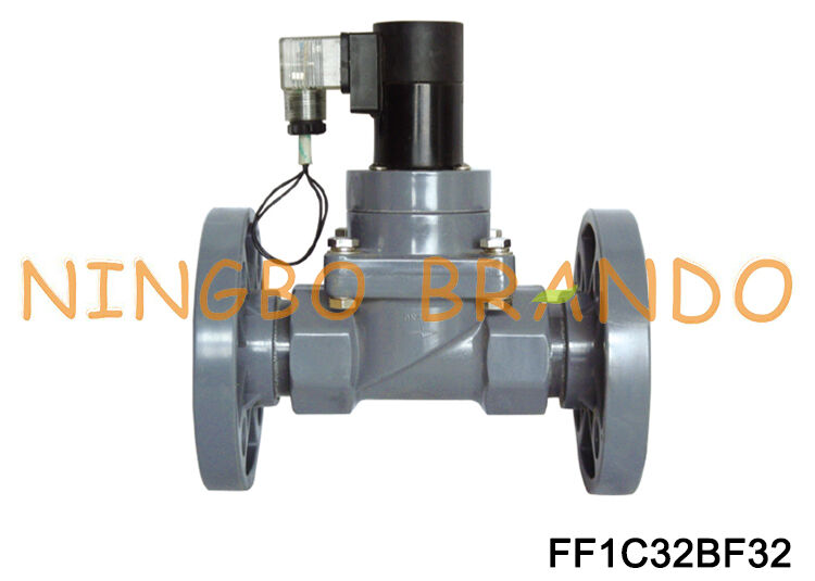 DN32 Flansch-CPVC-Korrosionsschutz-Magnetventil 1-1/4'' 220V 110V 24V
