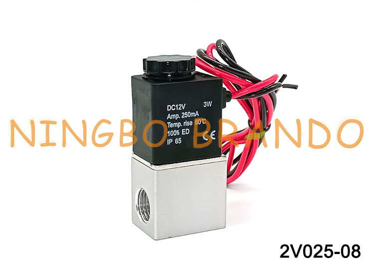 AIRTAC Typ 2V025-08 2-Wege-Magnetventil mit 1/4 Zoll freien Anschlüssen