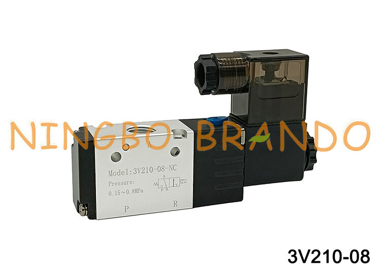 Airtac Typ 3V210-08-NC 3V210-08-NO Magnetventil 3/2 Wege 3V200 Serie
