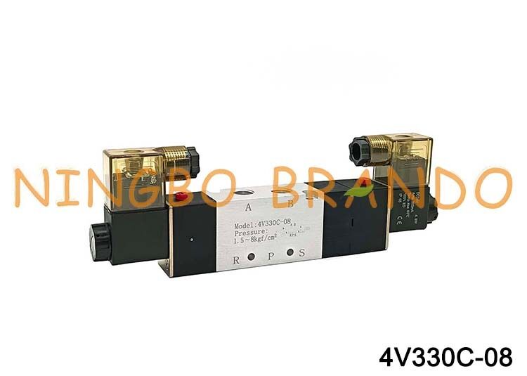 AIRTAC Typ Magnetventil Luftventil 4V330C-08 DC 12V 24V AC 110V 220V