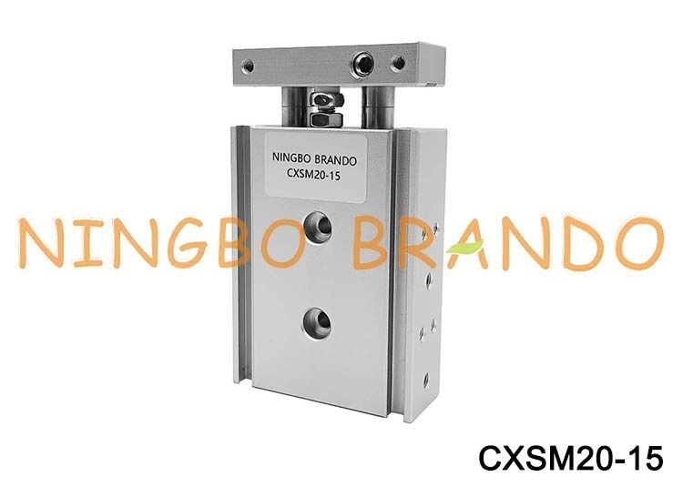SMC Typ CXSM20-15 Zylinderführung Doppelstangen-Pneumatik-Luftzylinder, 20 mm Bohrung, 15 mm Hub