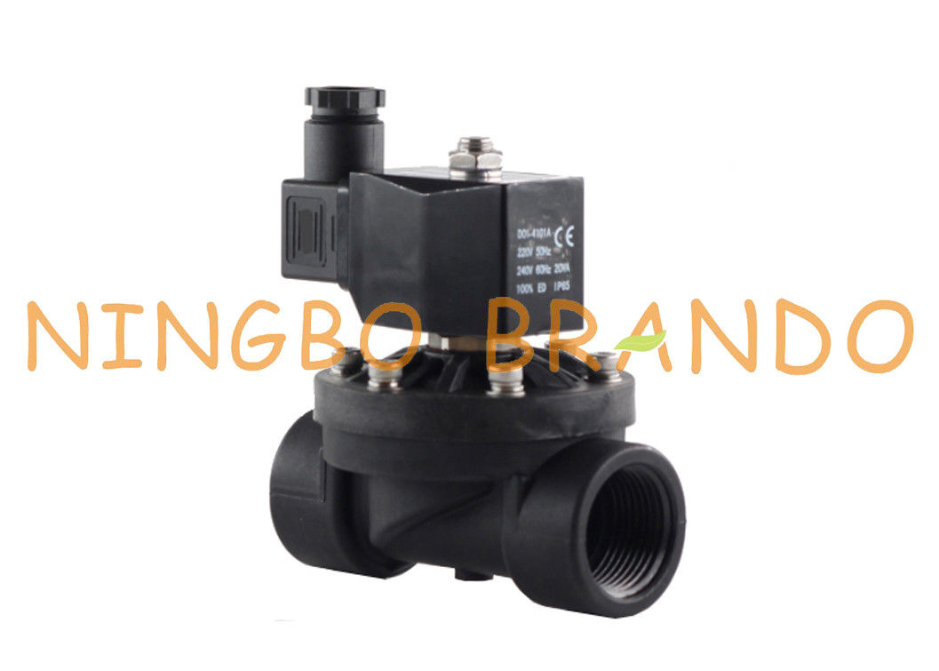 1/2 Wasser-Magnetventil 12V 24DC 110V 220V 3/4 Zoll-PA66 Nylonelektrischer Plastikwechselstrom