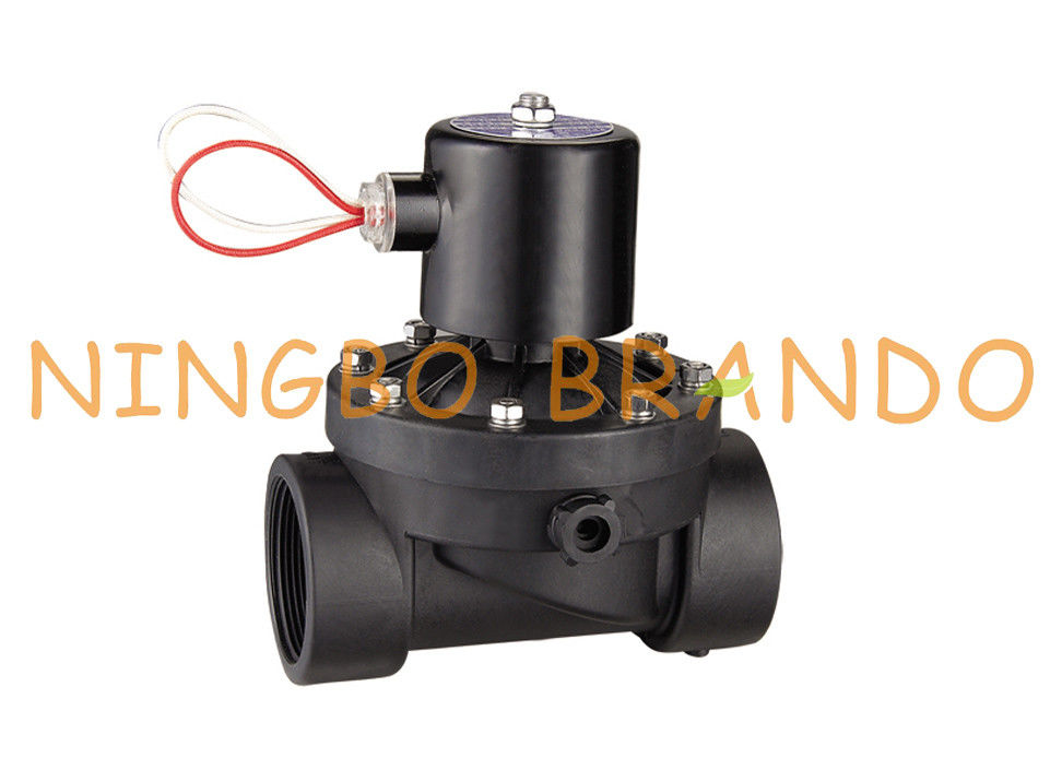 Nylonelektrisches Plastikmagnetventil 1 des Wasser-PA66 2 Zoll 12V 24V Wechselstrom DC-110V 220V