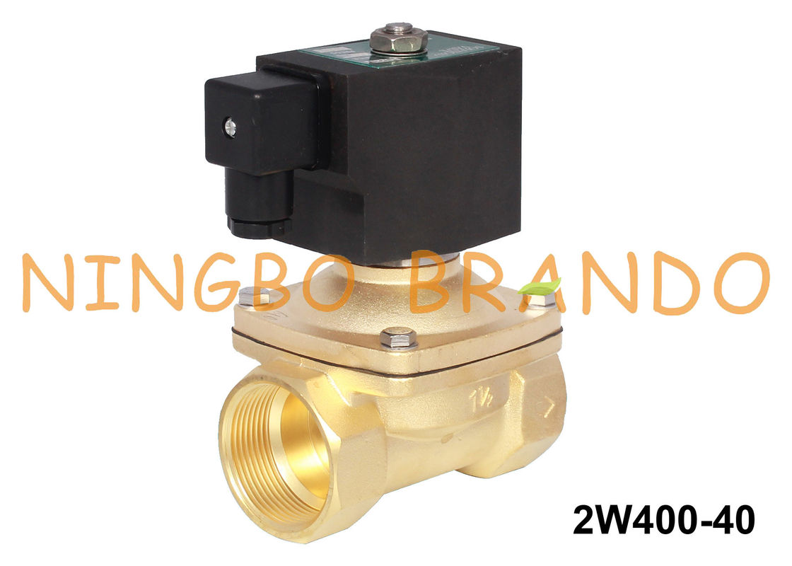 1 1/2“ 2 Weisen-elektrischer Messingmagnetventil-Wasser 24V Wechselstrom DC-220V