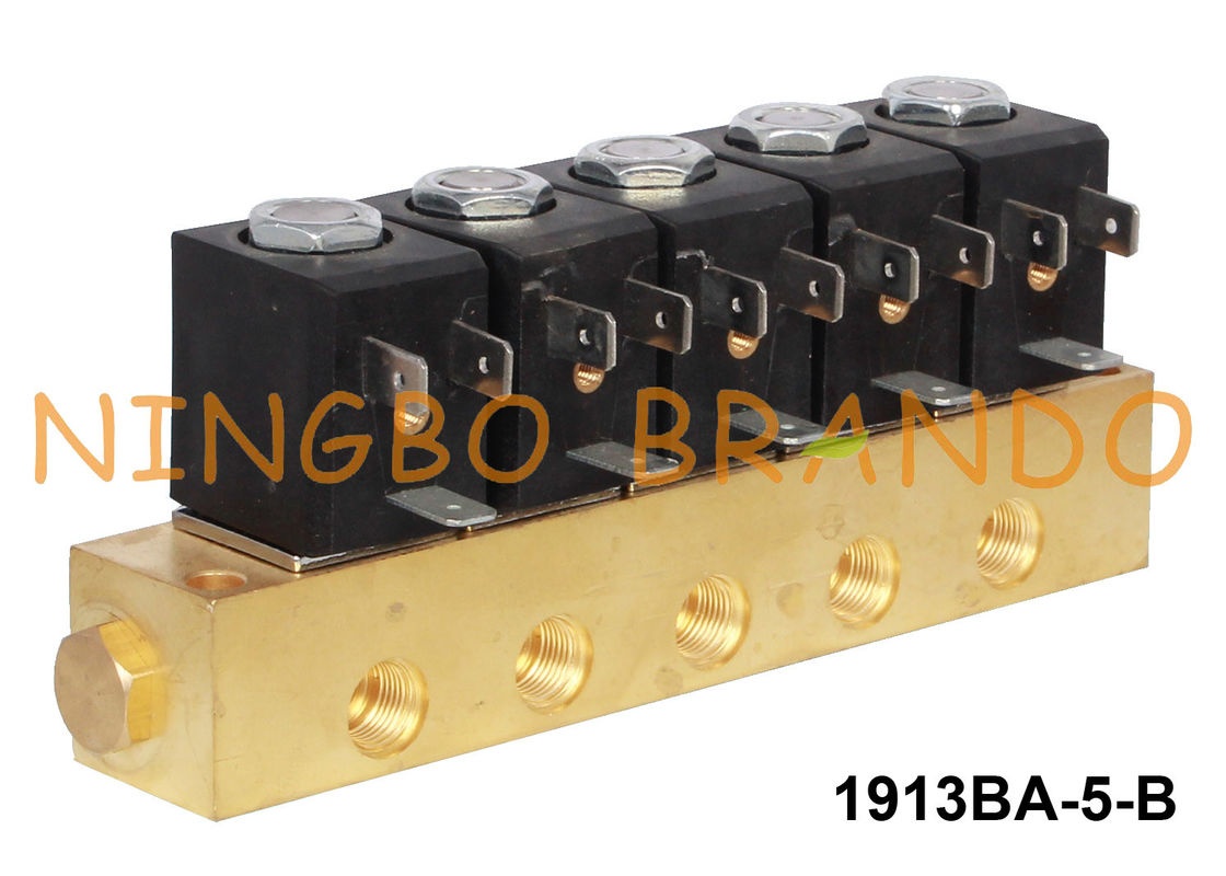 1/8&quot; 1/4&quot; Wasser-Luft-Messingmagnetventil vielfältiges 12V 24V 110V 220V