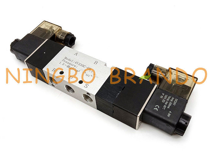Airtac-Art 4V330C-08 5/3 Weisen-geschlossene Mitte-pneumatisches Magnetventil